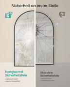 Väggspegel – Böjd – Aluminiumram – Modern design