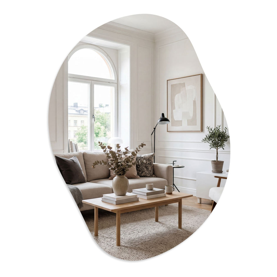 Wandspiegel - Bloemvorm - Frameloos - Asymmetrisch - 60 x 45 cm