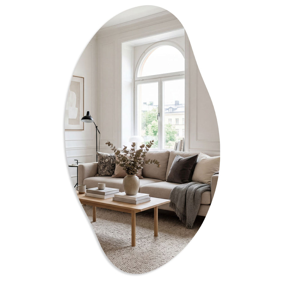 Wandspiegel - Bloemvorm - Frameloos - Asymmetrisch - 85 x 50 cm
