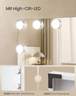Make-upspiegel - Hollywood met Dimbare LED's - 10x Vergroting - Matwit - 48 x 58 x 5,7 cm