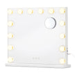 Make-upspiegel - Hollywood met Dimbare LED's - 10x Vergroting - Matwit - 44 x 50 x 5,7 cm