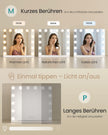 Make-upspiegel - Hollywood met Dimbare LED's - 10x Vergroting - Matwit - 44 x 50 x 5,7 cm
