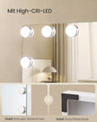 Make-upspiegel - Hollywood met Dimbare LED's - 10x Vergroting - Matwit - 44 x 50 x 5,7 cm