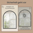 Wandspiegel - Gebogen - Aluminium Frame - 40 x 30 cm - Zwart