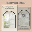 Wandspiegel - Gebogen - Aluminium Frame - 81 x 61 cm - Zwart