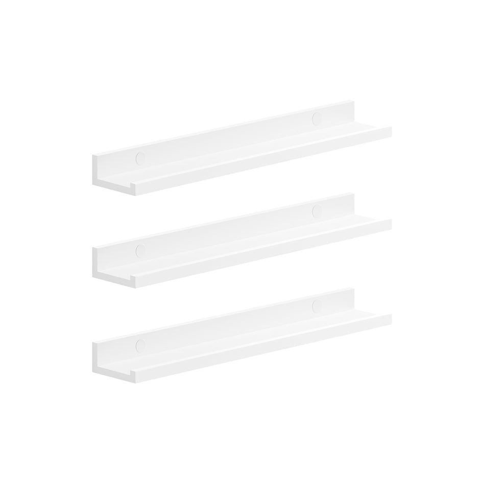 Vägghyllor set om 3 – 60 cm breda – vit