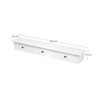 Väggskåp - med 3 lådor - flytande bräde - vitt