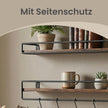 Wandplanken - Set van 2 - Met Stang - Zwevend - Bruin-zwart