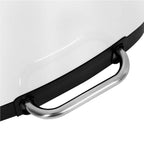 Papperskorgen - stålpedal hink med lock - 30 L - vitt