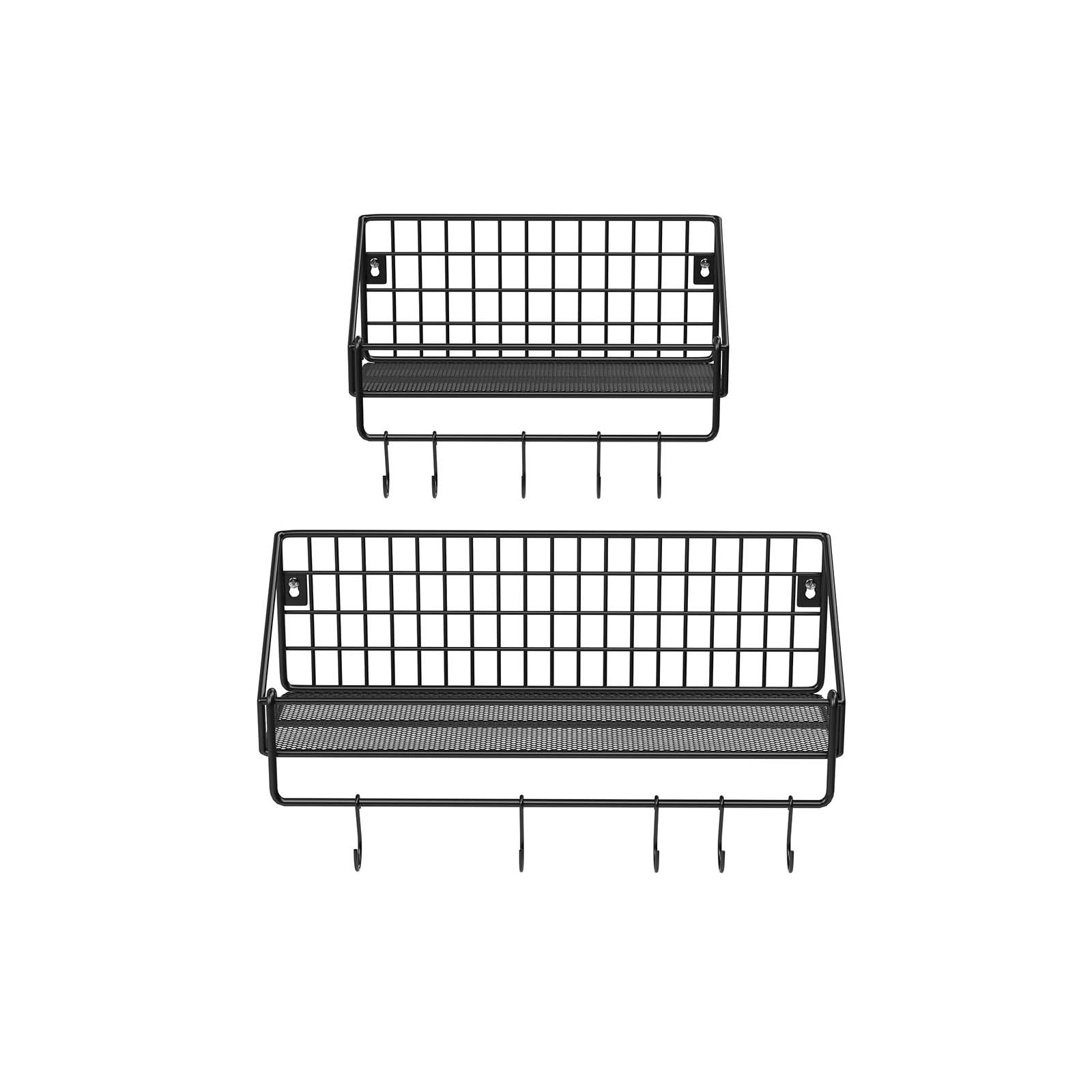 Vägghyllor – Set om 2 – Industriell design – Svart