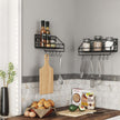 Vägghyllor – Set om 2 – Industriell design – Svart