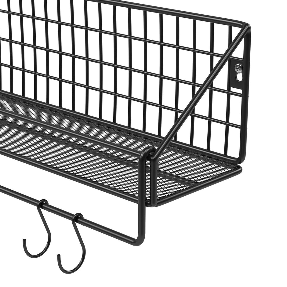 Vägghyllor – Set om 2 – Industriell design – Svart