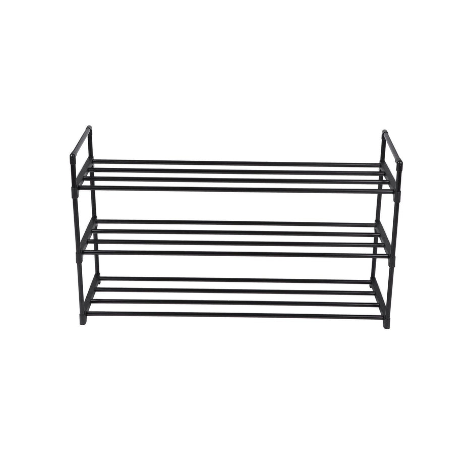 Skoställ – Platssparande – Metall – Svart