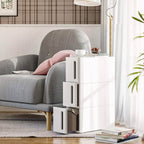 Badrumsställ - Scrabbage - Nisplank - med 3 lådor - Small - On Wheels - White