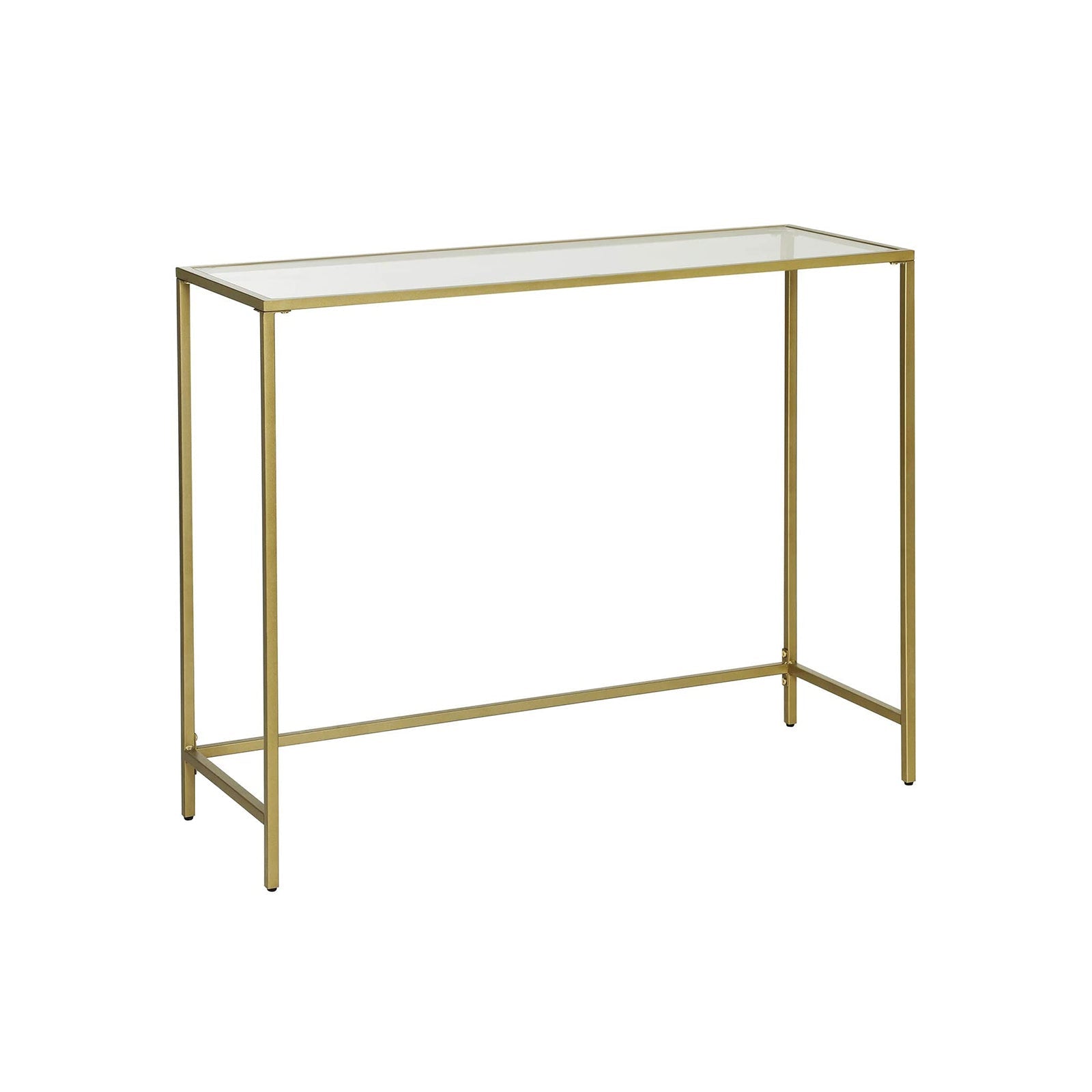 Konsolbord – Modern design – Glasskiva – Guld