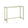 Konsolbord – Modern design – Glasskiva – Guld