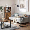 Skänk – 2 öppna fack – Stålram – Vintage brun-svart