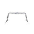 Multifunktionell stege - aluminium - med 2 metallplattor - vikbar - 150 kg - silver