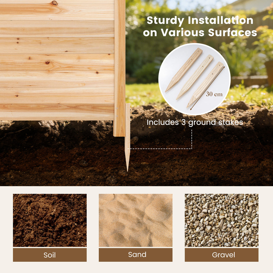 Tredelad – skyddshäck av gran trädgårdshäck för luftkonditionering och värmepump naturfärg – Natur
