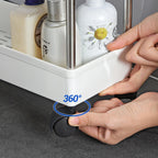 Kökvagn - 4 nivåer - på hjul - 40 x 13 x 86 cm - vit