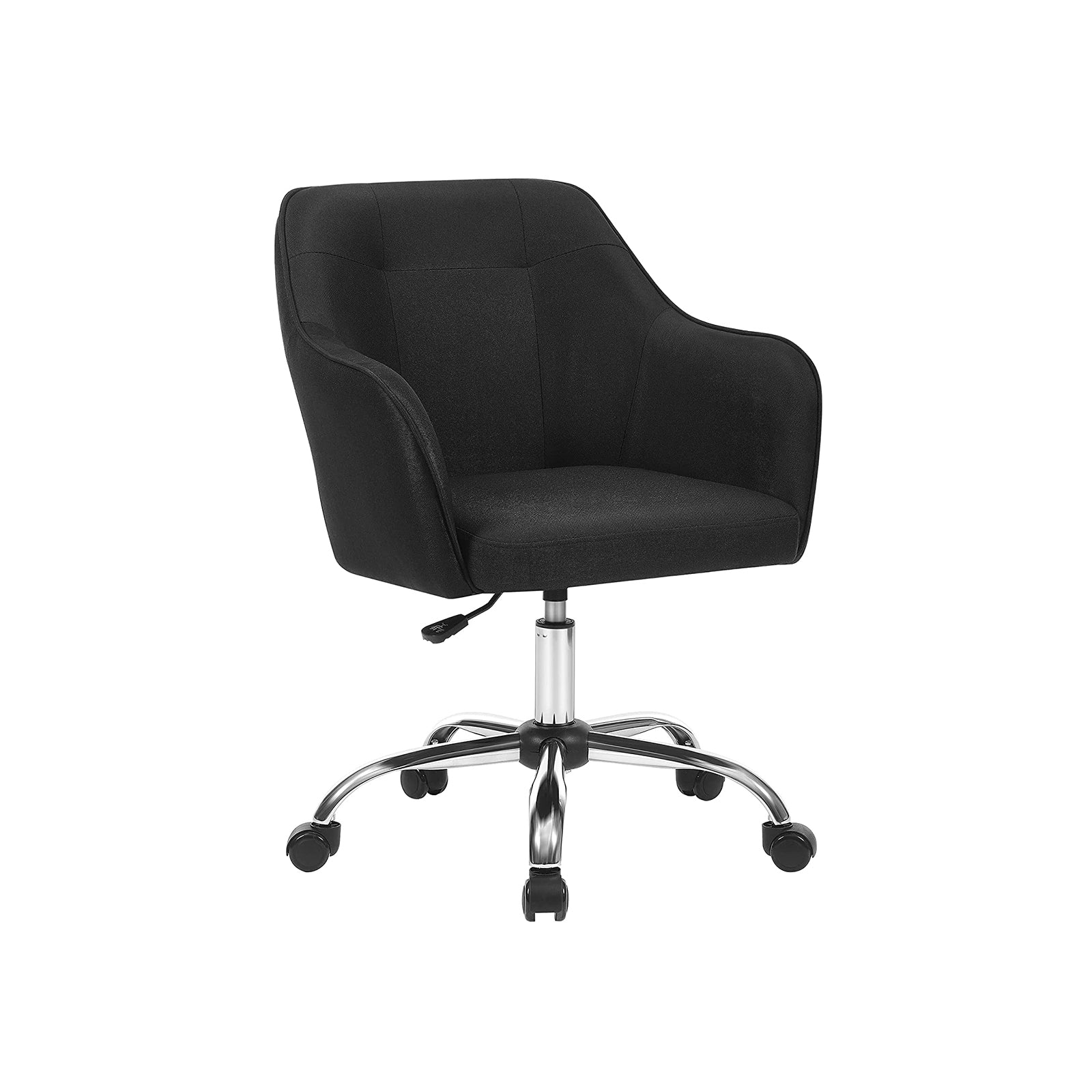 Sammet kontorsstol, höjdjusterbar cappuccino beige moln vit