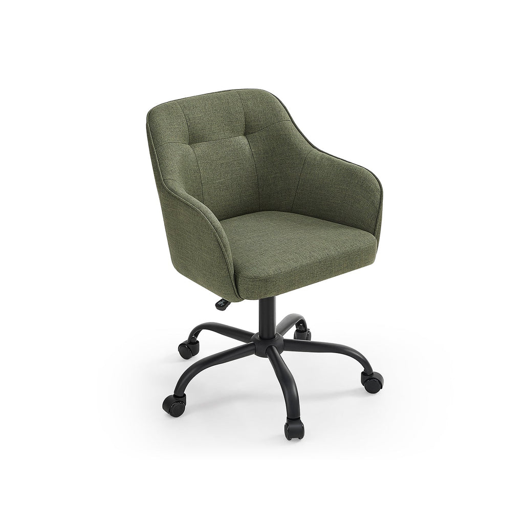 Sammet kontorsstol, höjdjusterbar cappuccino beige moln vit