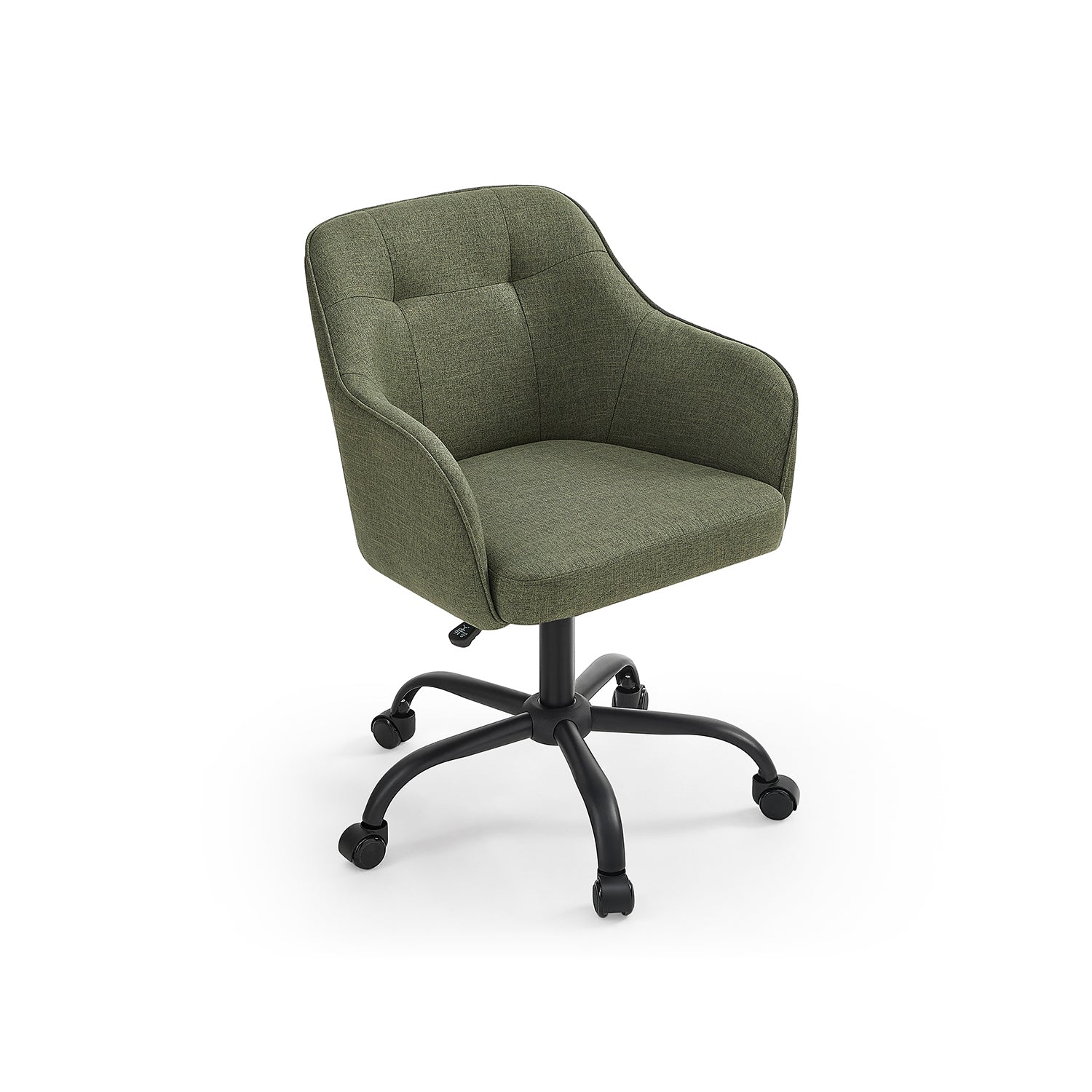 Sammet kontorsstol, höjdjusterbar cappuccino beige moln vit