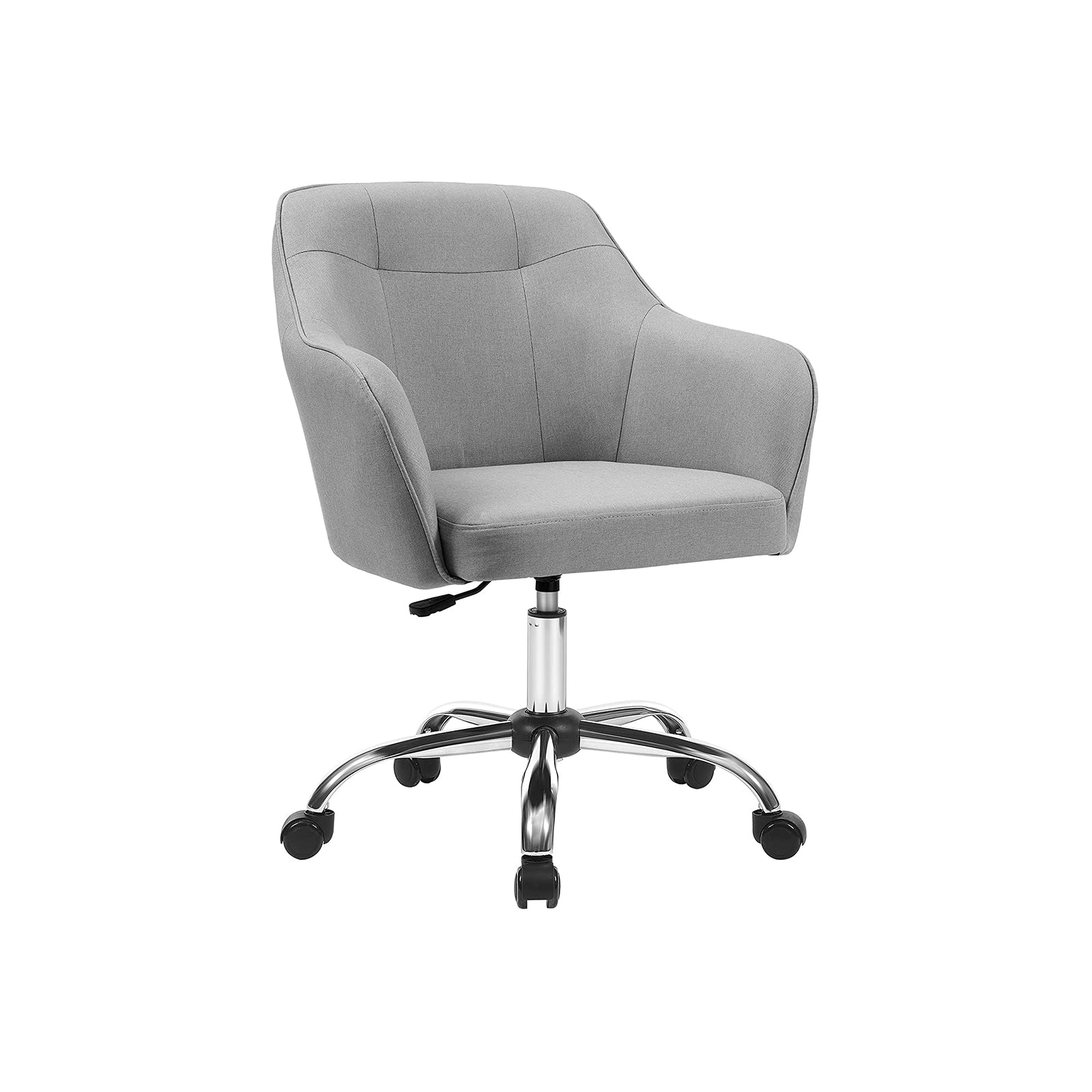 Sammet kontorsstol, höjdjusterbar cappuccino beige moln vit