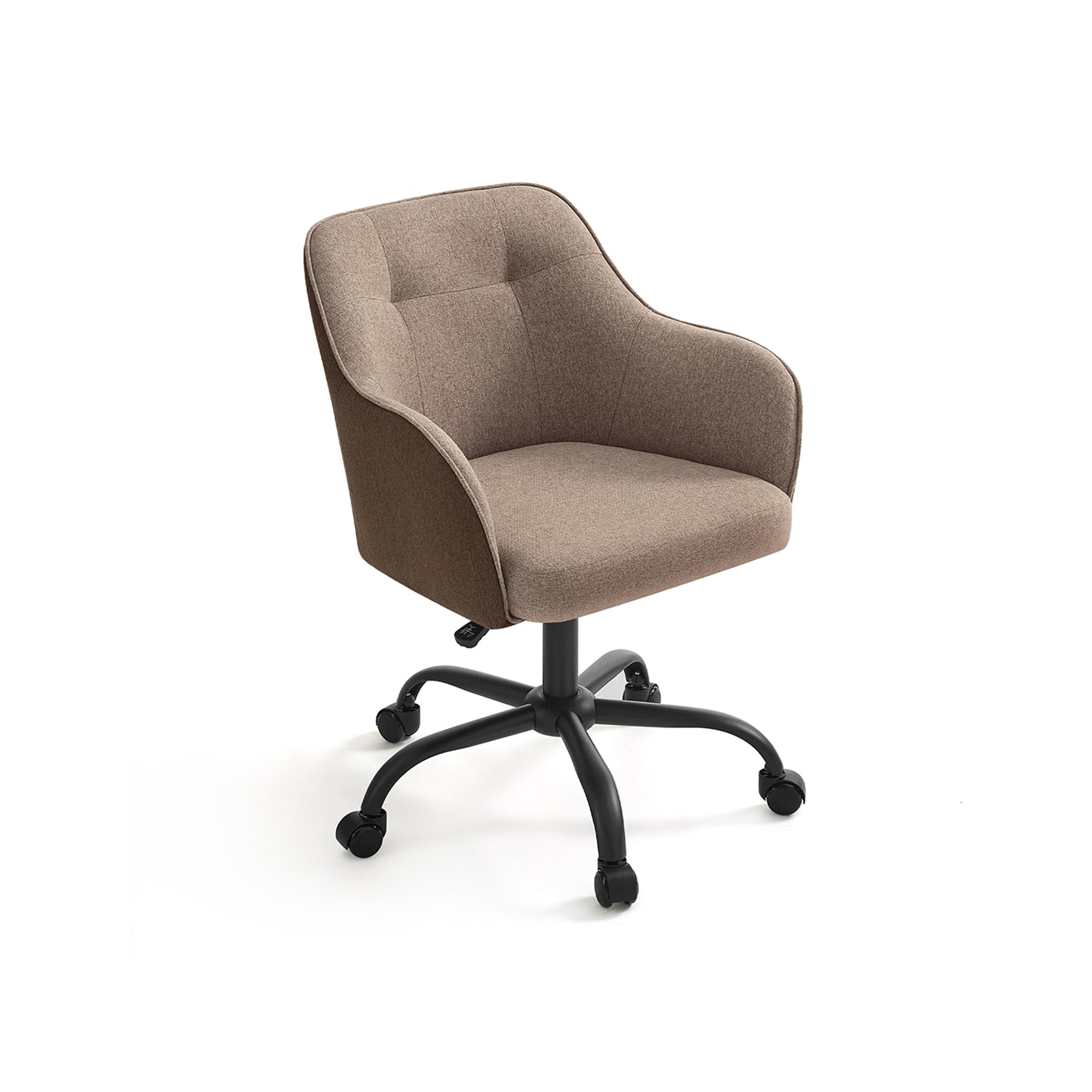 Sammet kontorsstol, höjdjusterbar cappuccino beige moln vit