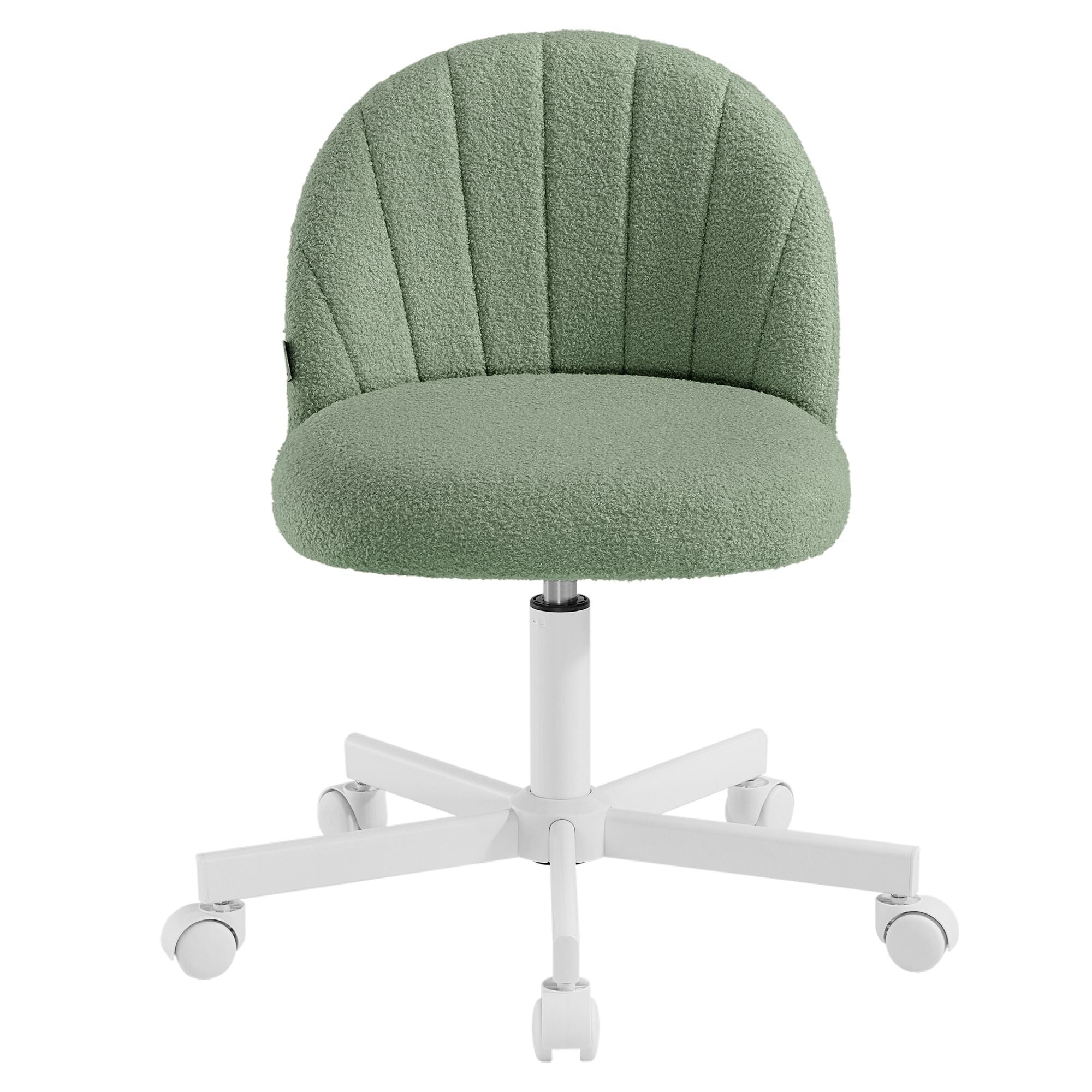 Kaptafelstoel - Draaibaar - In Hoogte Verstelbaar - Teddyfleece - Groen