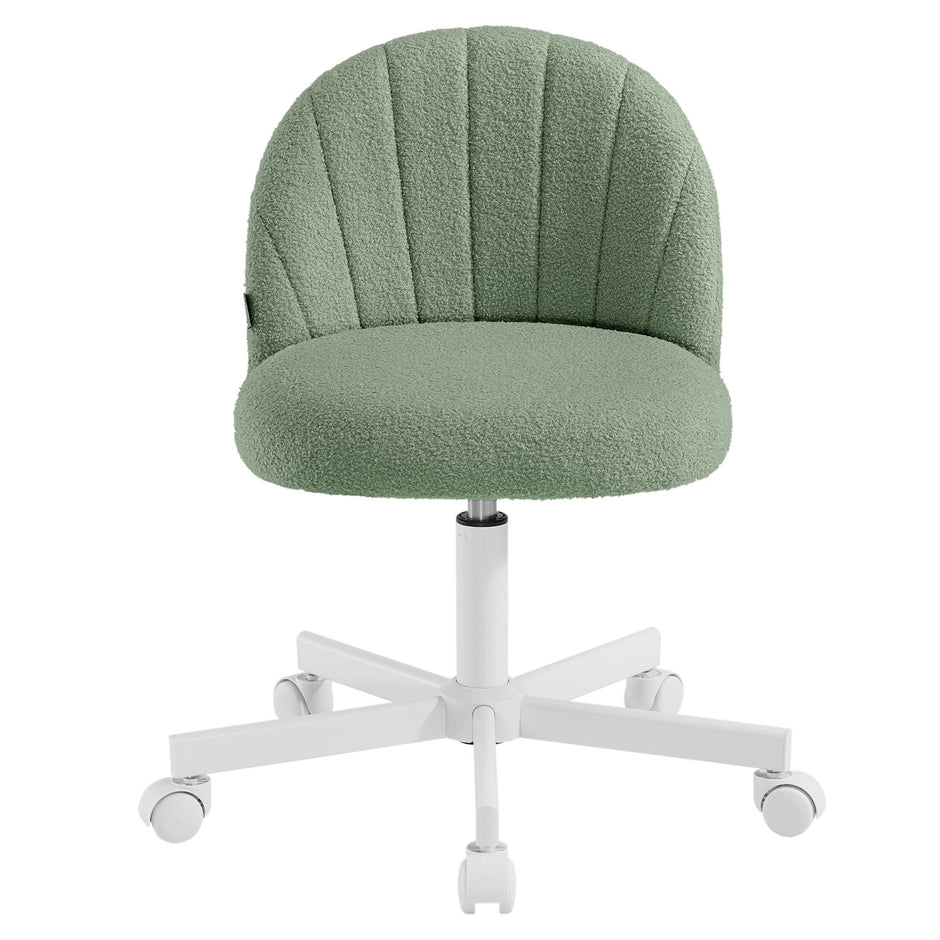 Kaptafelstoel - Draaibaar - In Hoogte Verstelbaar - Teddyfleece - Groen