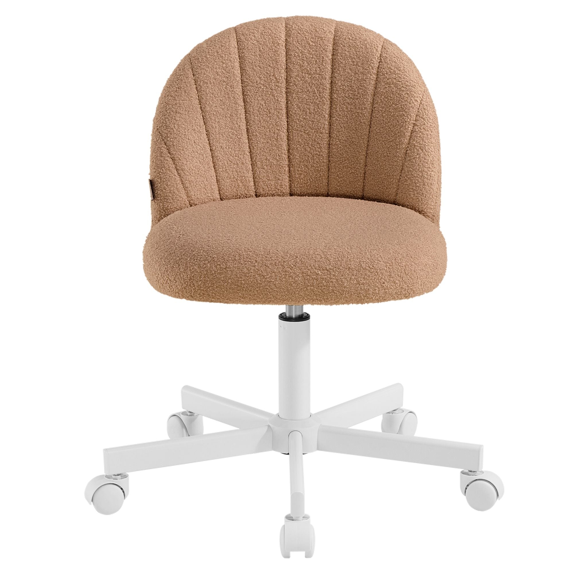 Kaptafelstoel - Draaibaar - In Hoogte Verstelbaar - Teddyfleece - Karamelbruin