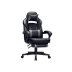 Spelstol - Gaming Office -stol med fotstöd - svart/röd