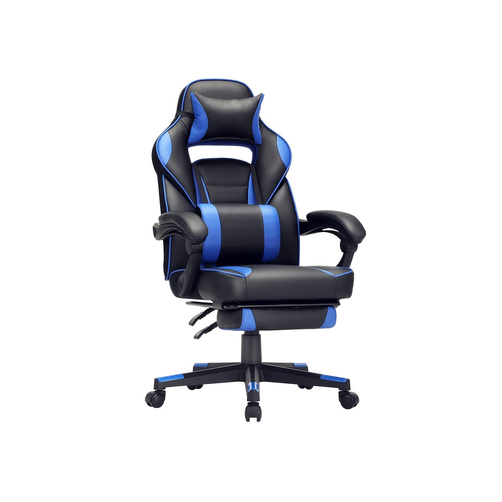 Spelstol - Gaming Office -stol med fotstöd - svart/röd
