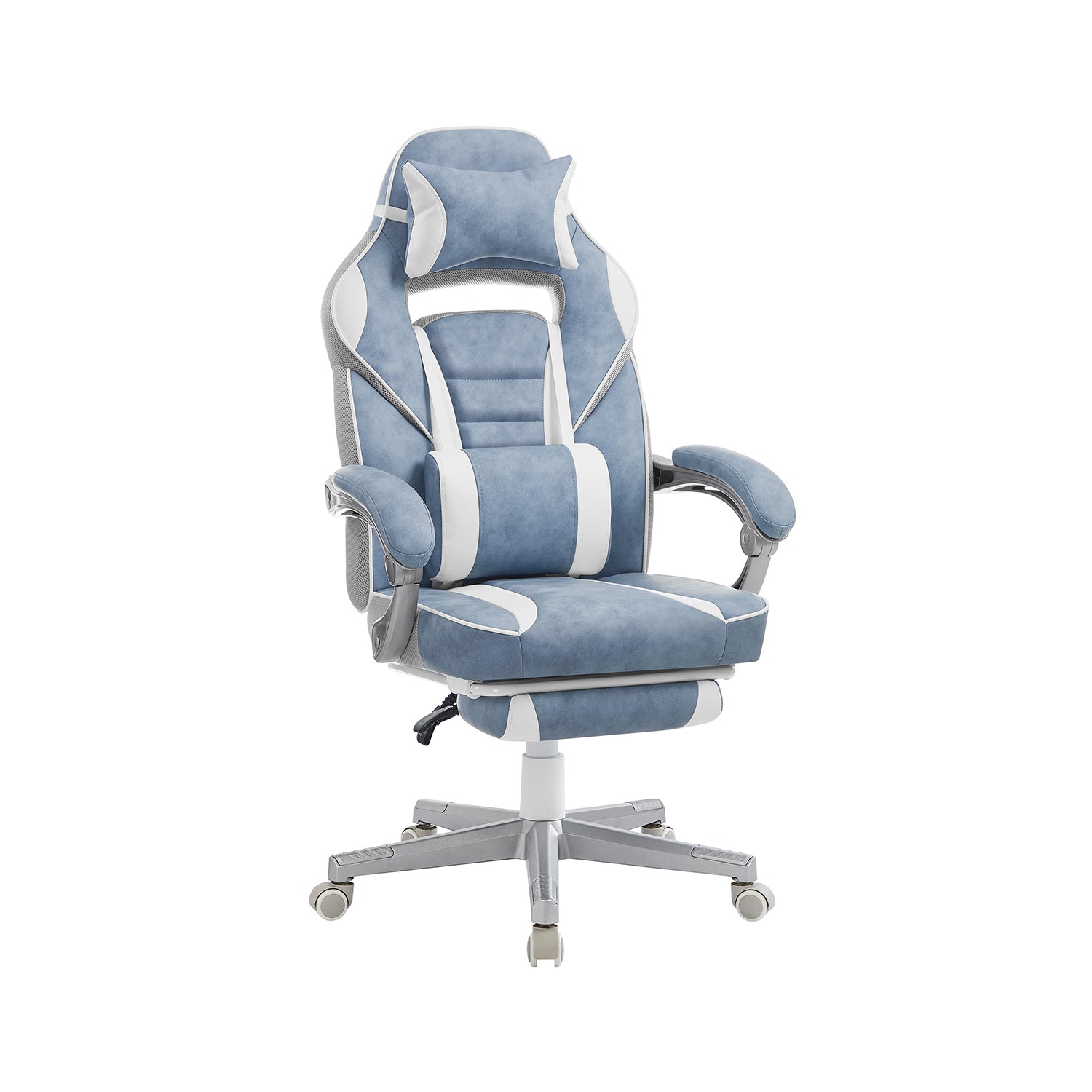 Spelstol - Gaming Office -stol med fotstöd - svart/röd