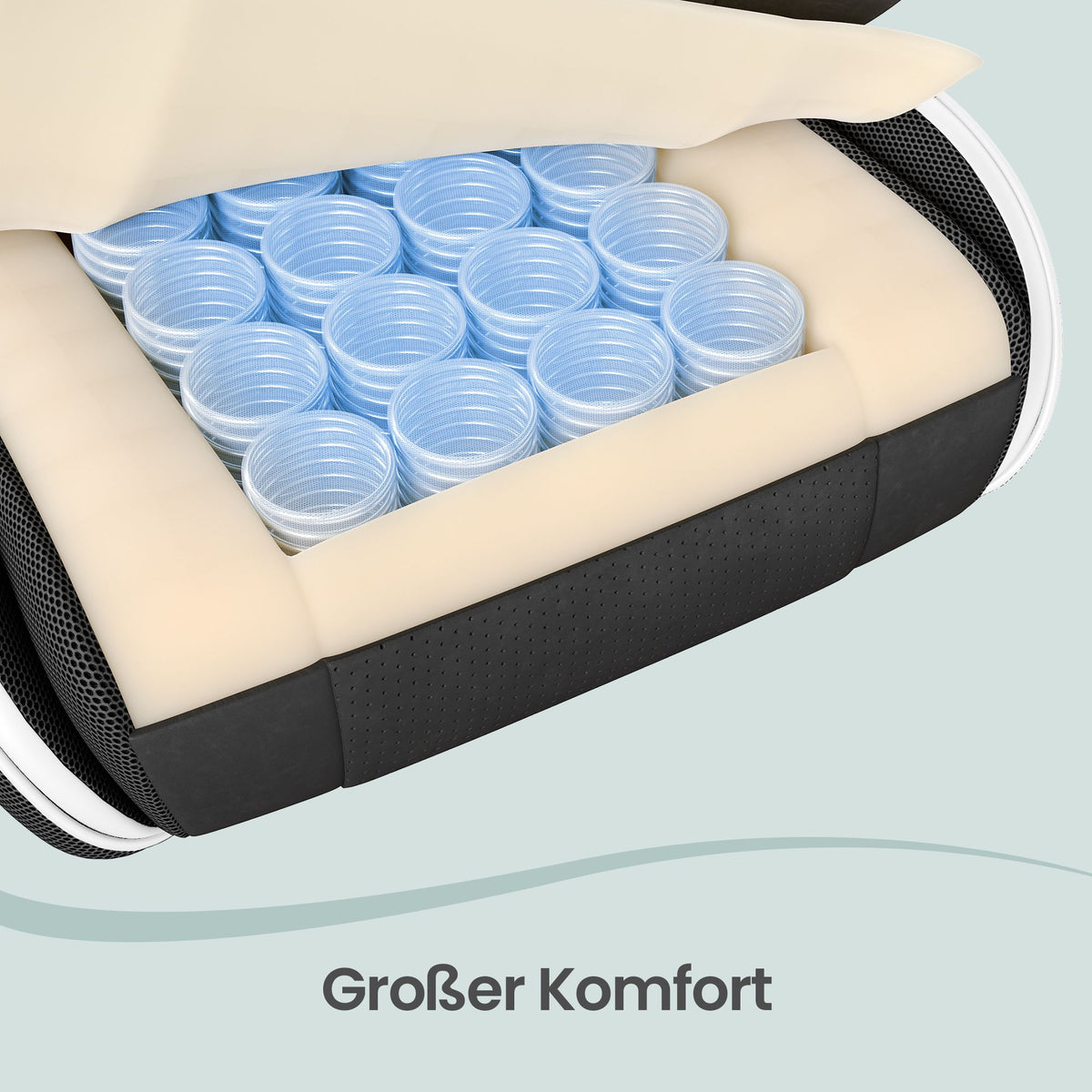 Gamingstoel – Ergonomisch – Pocketvering Zitkussen – Uitschuifbare Voetensteun – Tot 150 kg – Zwart en Wit