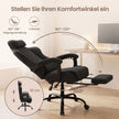 Gamingstoel – Ergonomisch – Pocketvering Zitkussen – Uitschuifbare Voetensteun – Tot 150 kg – Inktzwart