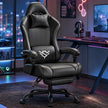 Gamingstoel - Ergonomisch - Met Voetensteun - 135° Kantelbaar - Zwart-Grijs
