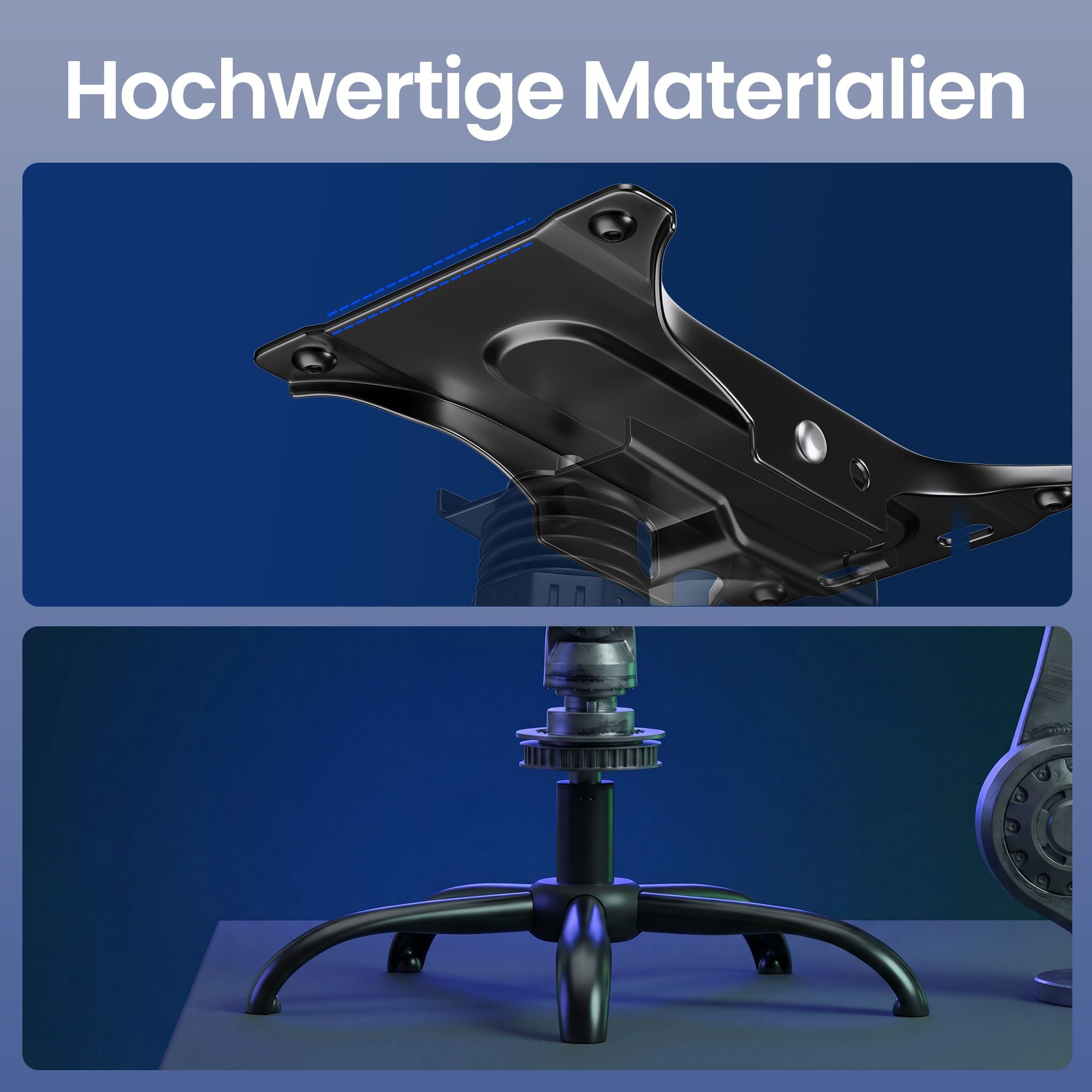 Gamingstoel - Ergonomisch - Met Voetensteun - 135° Kantelbaar - Zwart-Grijs