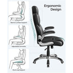 Kontorsstol - Ergonomic - Game Chair - Rotatable - Svart