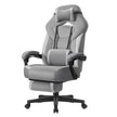 Gamingstoel - Ergonomisch - Met Voetensteun - Verstelbare Hoofdsteun - Grijs