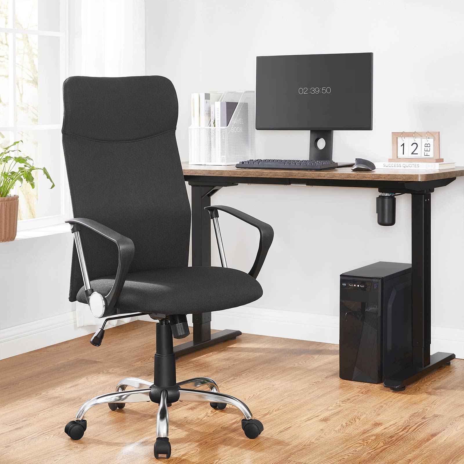 Kontorsordförande - Ergonomisk kontorsstol - datorstol - svart