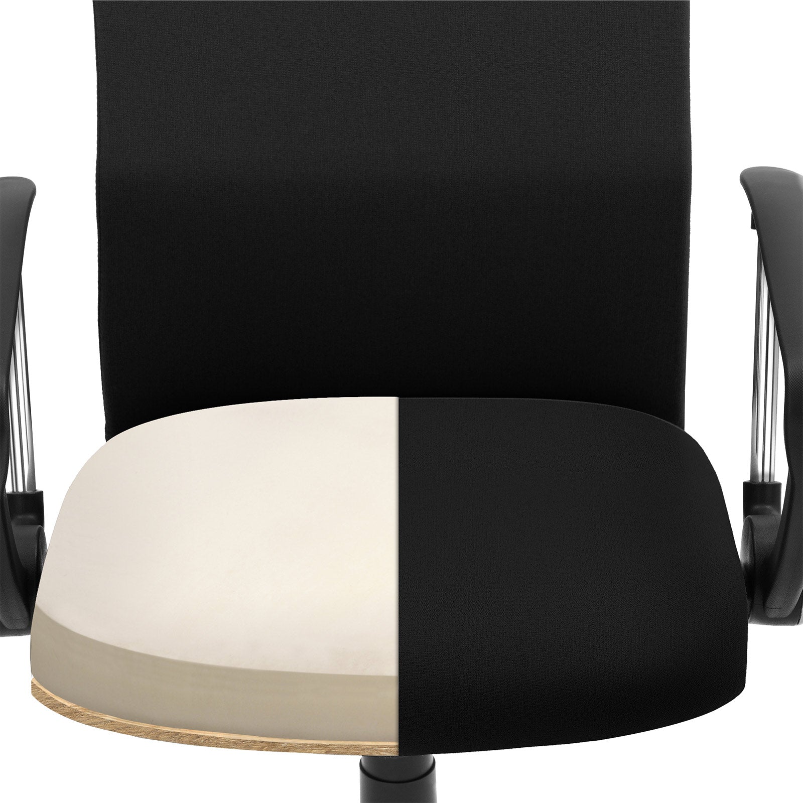 Kontorsordförande - Ergonomisk kontorsstol - datorstol - svart