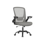 Kontorsstol - Ergonomisk - med fällbara armstöd - dimma blått