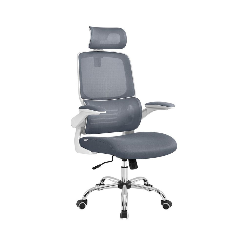 Kontorsstol – Ergonomisk med justerbart nackstöd – Svart
