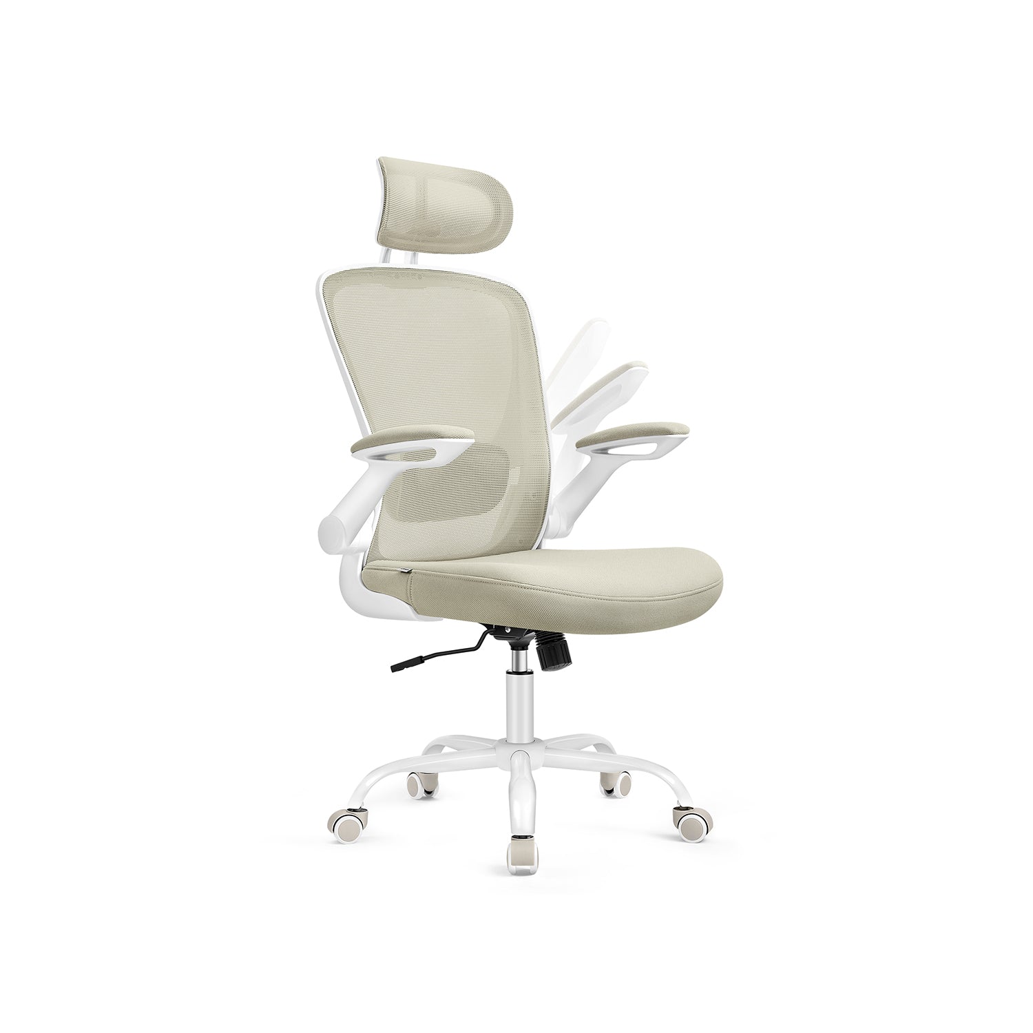 Kontorsordförande - Ergonomisk - med nät - cappuccino beige