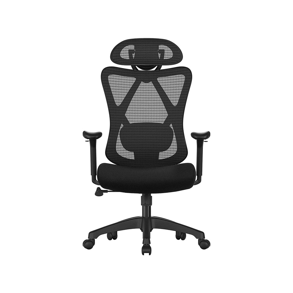 Kontorsordförande - Ergonomisk kontorsstol - Justerbar datorstol - Svart