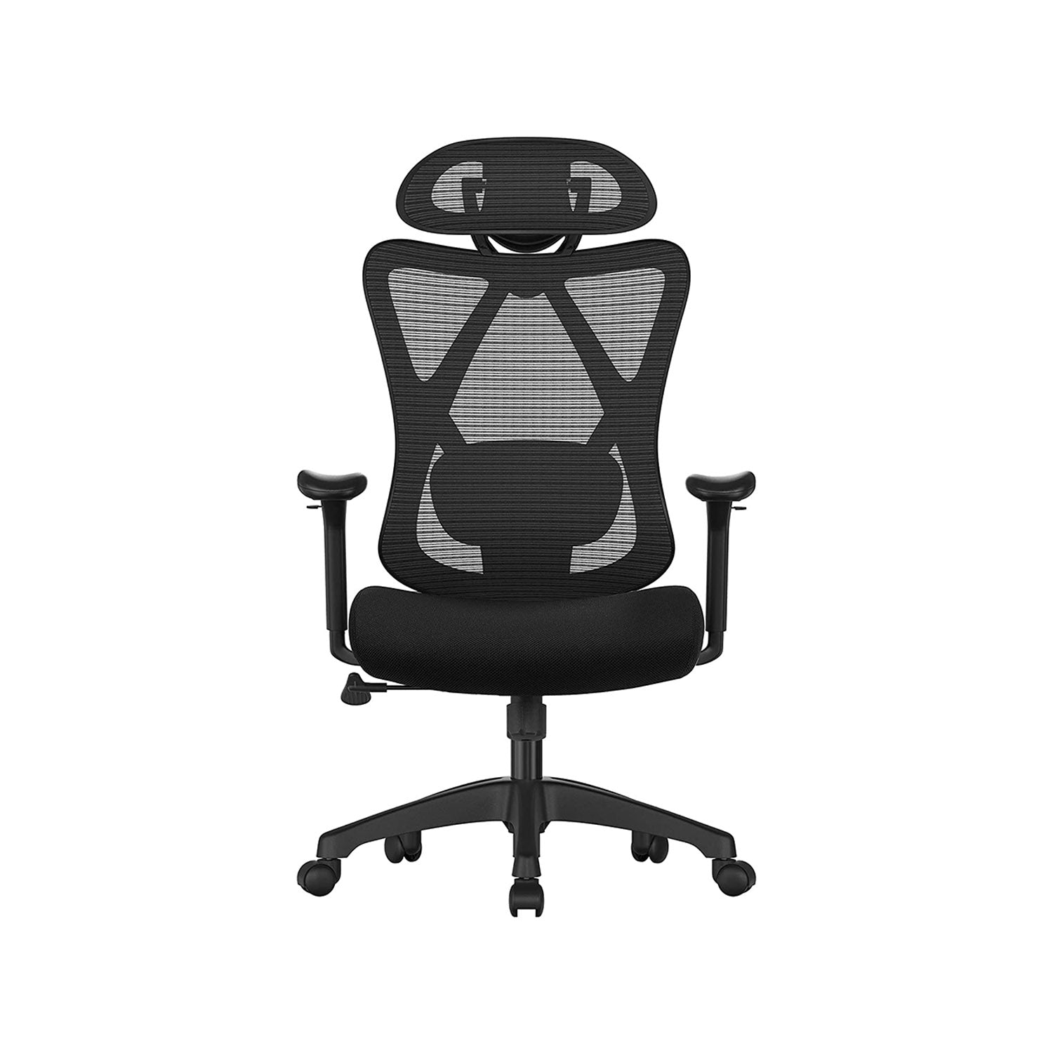 Kontorsordförande - Ergonomisk kontorsstol - Justerbar datorstol - Svart