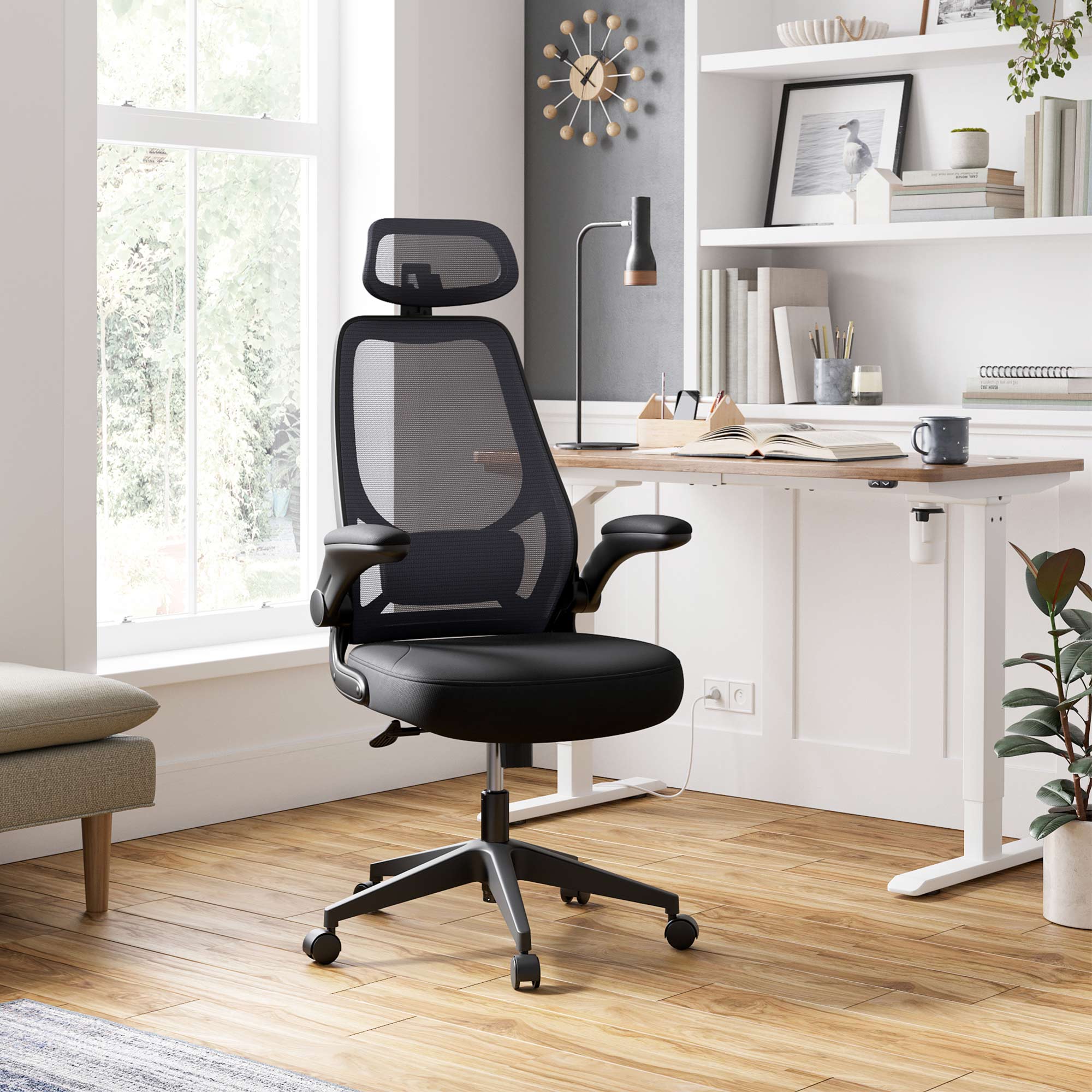 Kontorsstol – Ergonomisk och justerbar – Svart