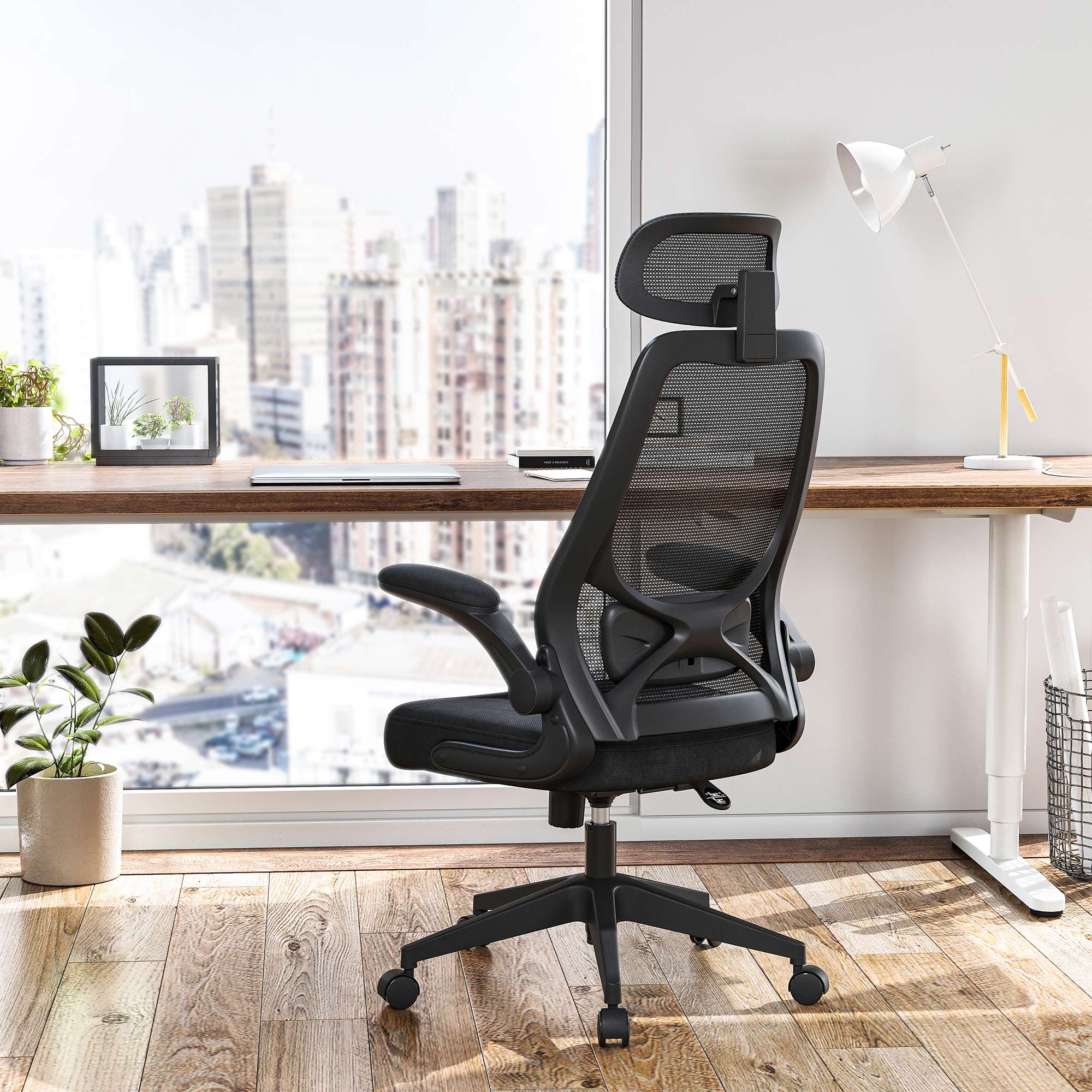 Kontorsstol – Ergonomisk och justerbar – Svart